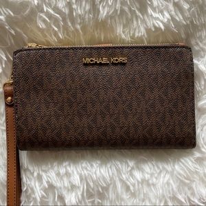 NWT Michael Kors Double Zip Wristlet Wallet
